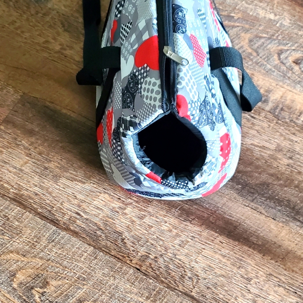 Stylish Red and Gray Pet Carrier